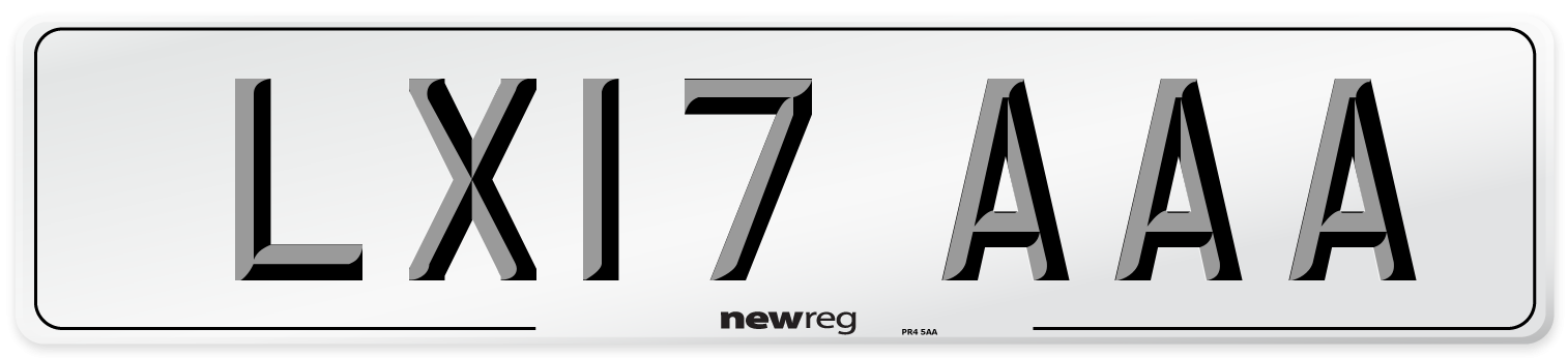LX17 AAA Number Plate from New Reg